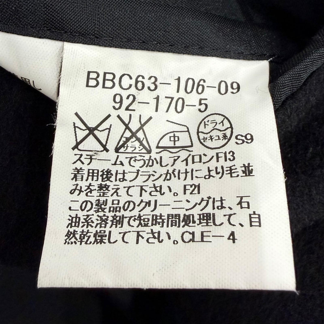 Great BURBERRY LONDON Chester coat Logo button black cashmere mens