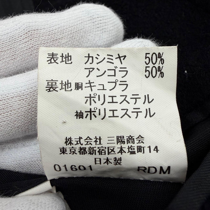 Great BURBERRY LONDON Chester coat Logo button black cashmere mens