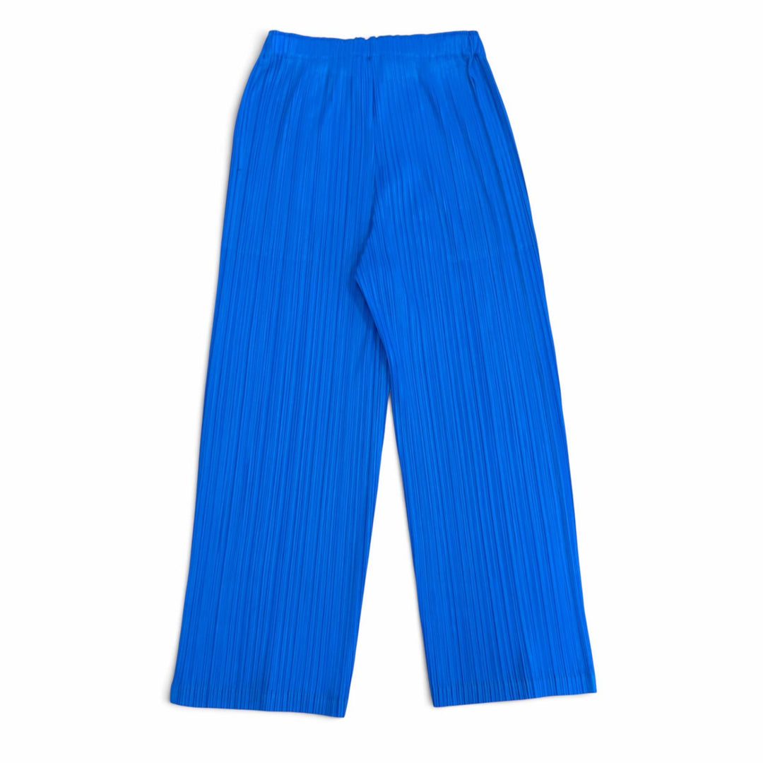 Excellent PLEATS PLEASE Pants Pleated blue polyester Women 2 PP33JF124