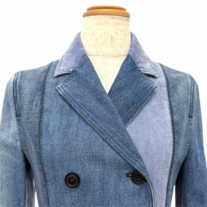 Great Christian Dior Denim Patchwork Bee Embroidery Bar Jacket 40 8ET2257A1317