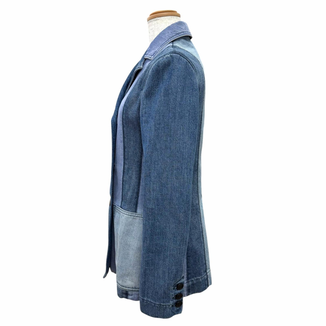 Great Christian Dior Denim Patchwork Bee Embroidery Bar Jacket 40 8ET2257A1317