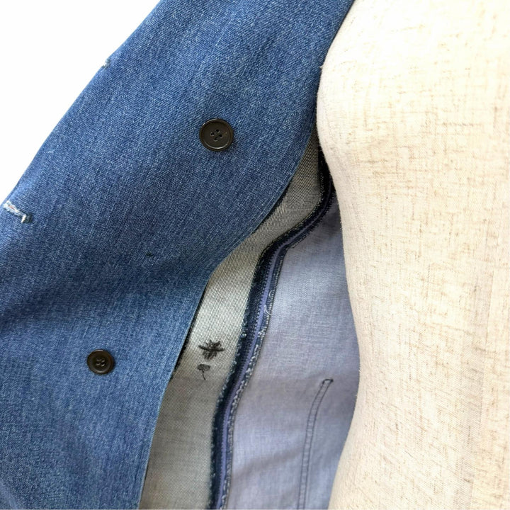 Great Christian Dior Denim Patchwork Bee Embroidery Bar Jacket 40 8ET2257A1317