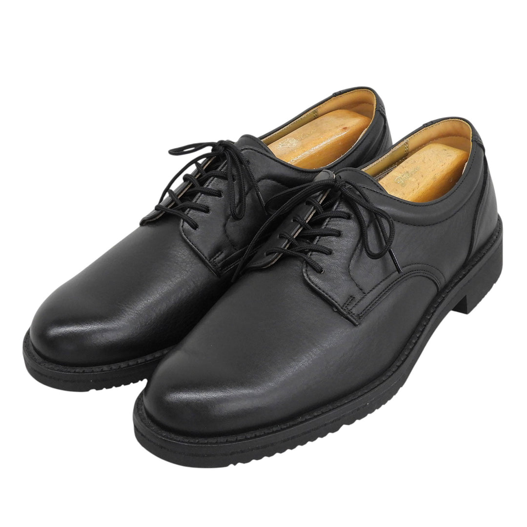 Pristine REGAL Leather shoes Open lacing plain toe business shoes black mens 25