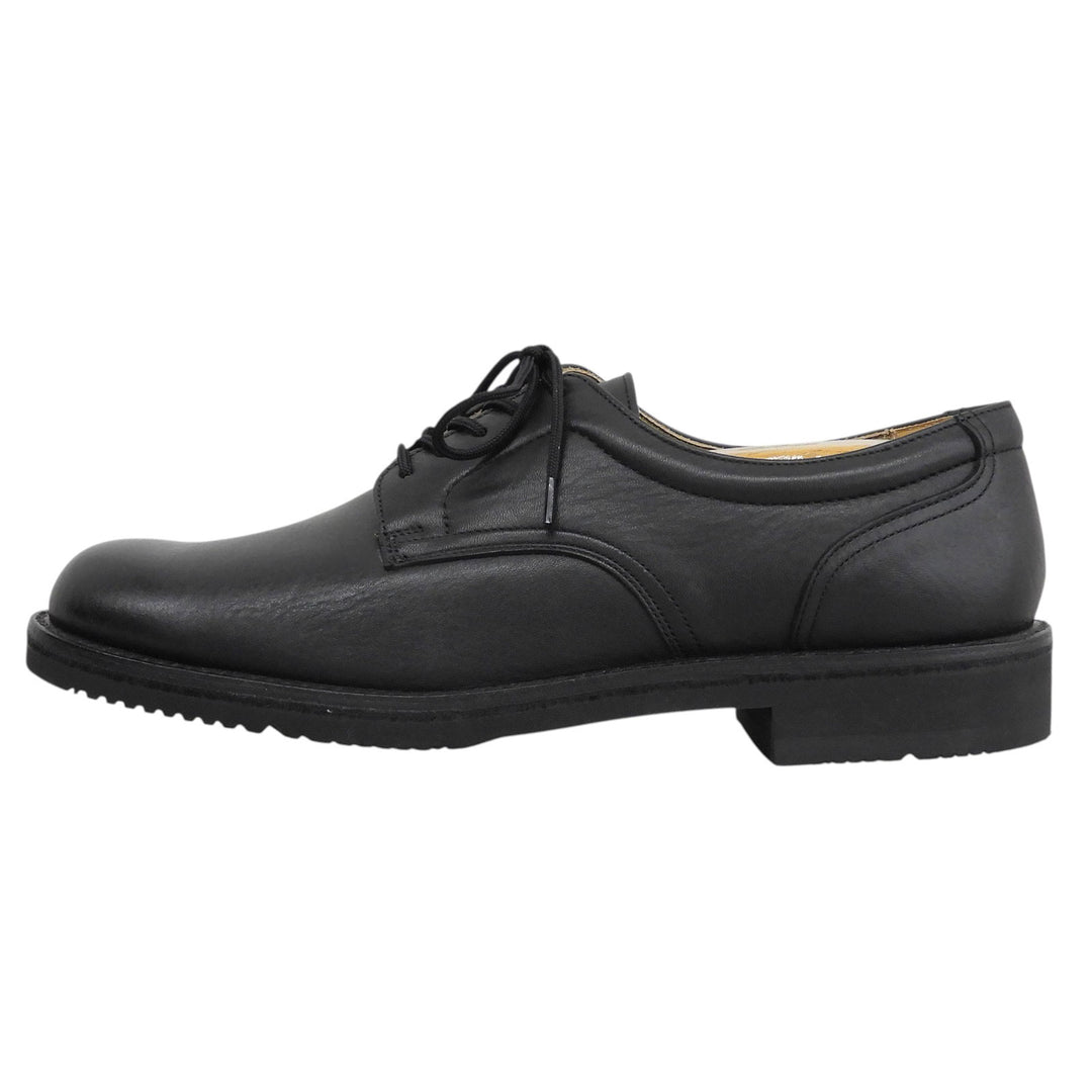 Pristine REGAL Leather shoes Open lacing plain toe business shoes black mens 25