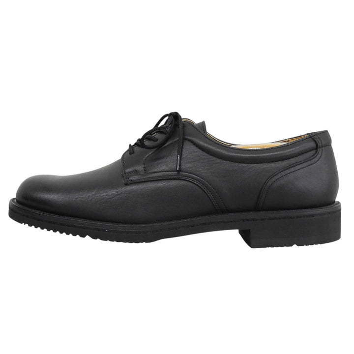 Pristine REGAL Leather shoes Open lacing plain toe business shoes black mens 25