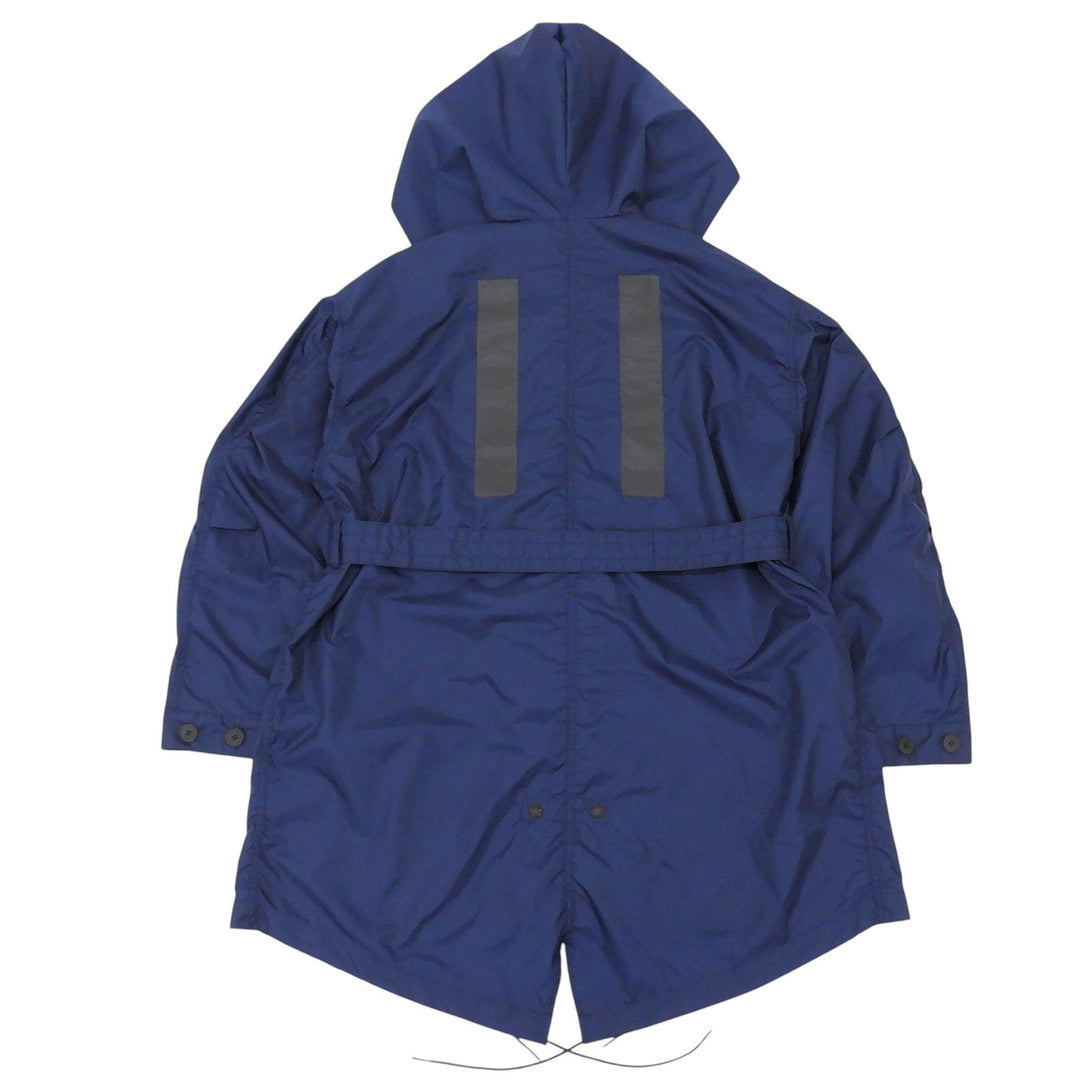 Excellent FUMITO GANRYU coat M-51 Rain Gown Belted Rain Navy Nylon FU7-CO-01