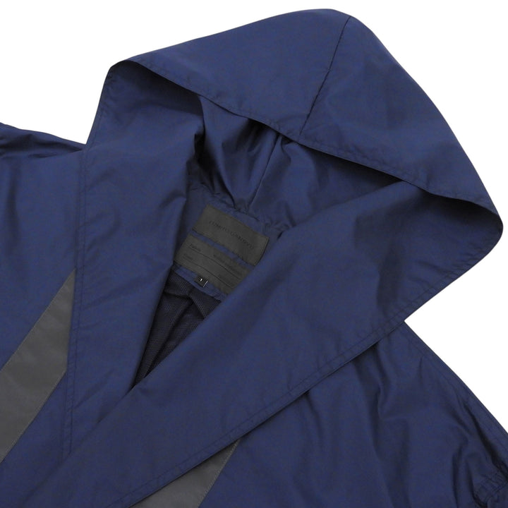 Excellent FUMITO GANRYU coat M-51 Rain Gown Belted Rain Navy Nylon FU7-CO-01
