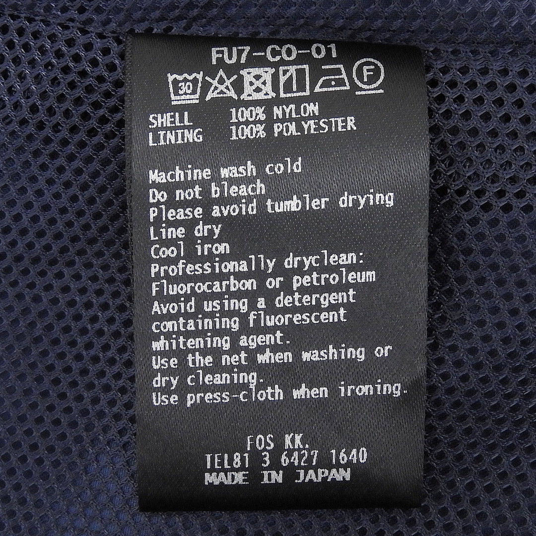 Excellent FUMITO GANRYU coat M-51 Rain Gown Belted Rain Navy Nylon FU7-CO-01