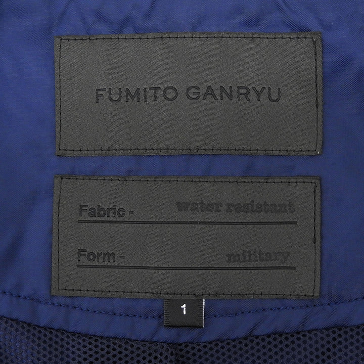 Excellent FUMITO GANRYU coat M-51 Rain Gown Belted Rain Navy Nylon FU7-CO-01