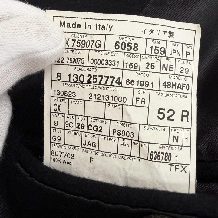 Great GUCCI pea coat Silk blend lining black wool mens 52