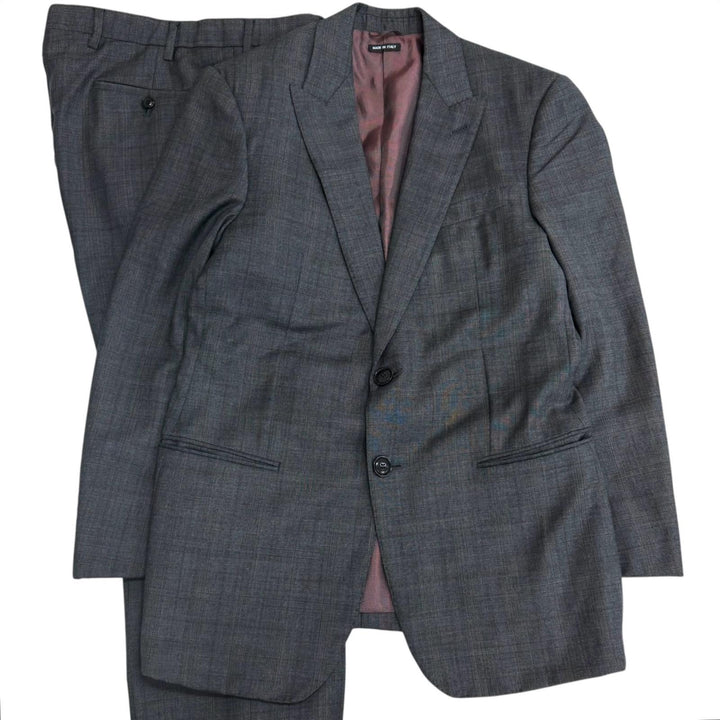Great GIORGIO ARMANI suit Black Tag WALL STREET Check Pattern