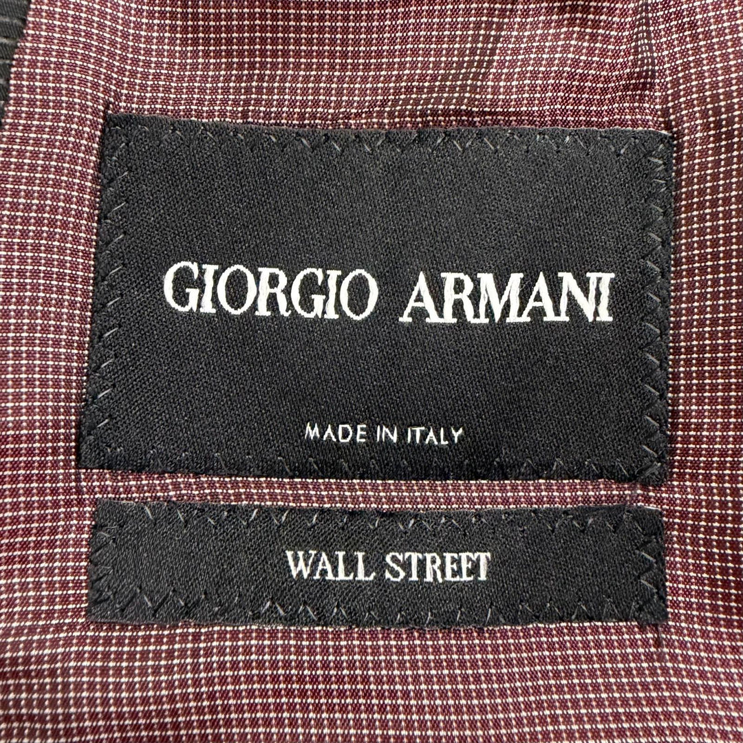 Great GIORGIO ARMANI suit Black Tag WALL STREET Check Pattern