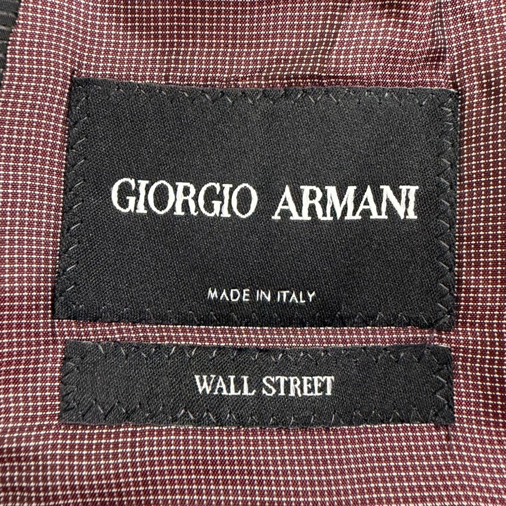 Great GIORGIO ARMANI suit Black Tag WALL STREET Check Pattern