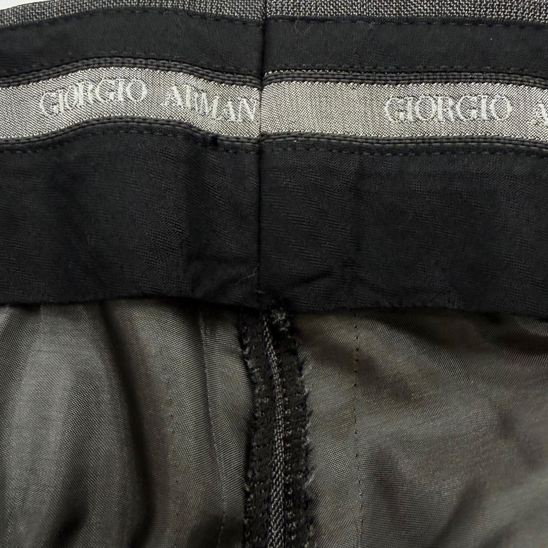 Great GIORGIO ARMANI suit Black Tag WALL STREET Check Pattern