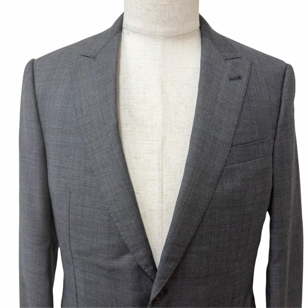 Great GIORGIO ARMANI suit Black Tag WALL STREET Check Pattern