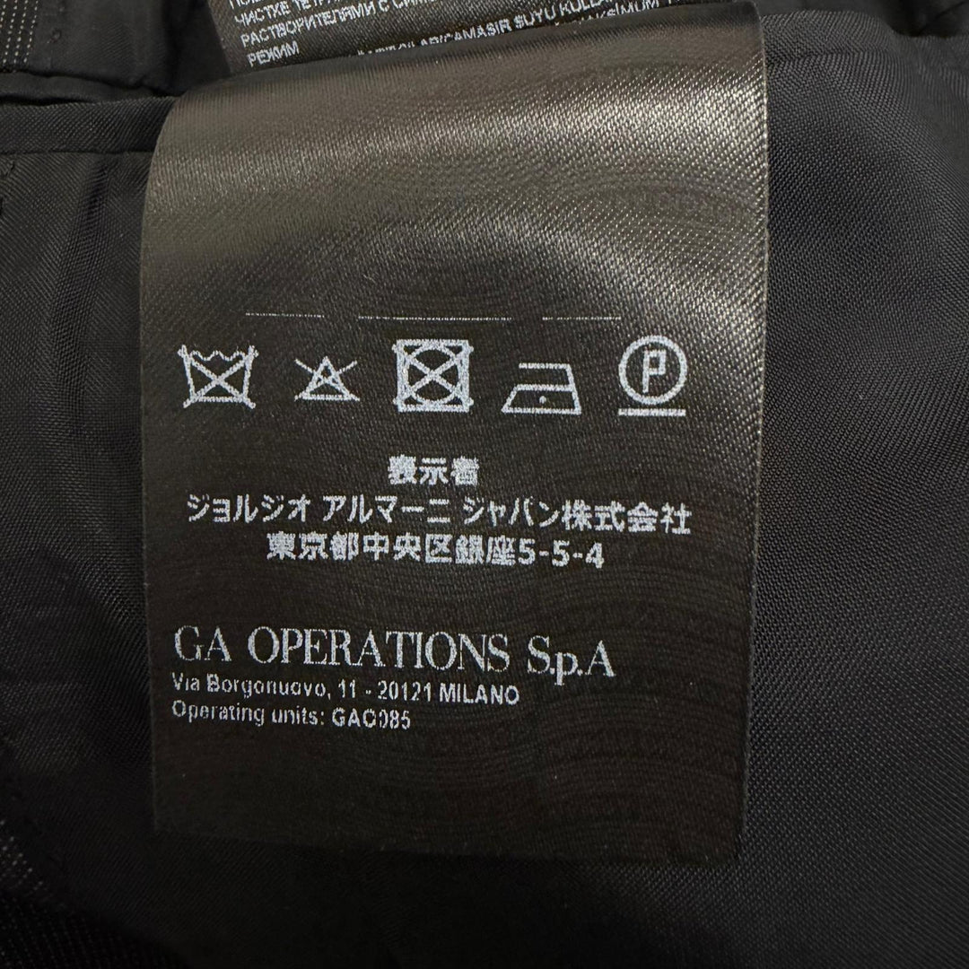 Great GIORGIO ARMANI suit Black Tag SOHO Single black wool mens