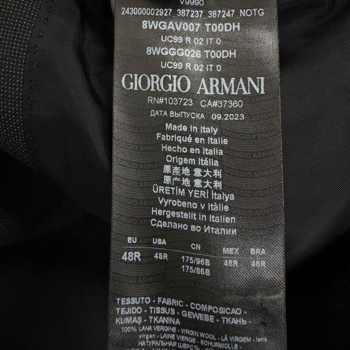 Great GIORGIO ARMANI suit Black Tag SOHO Single black wool mens