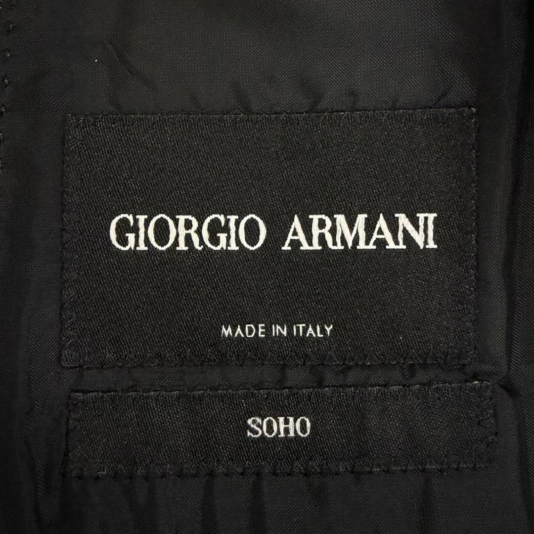 Great GIORGIO ARMANI suit Black Tag SOHO Single black wool mens