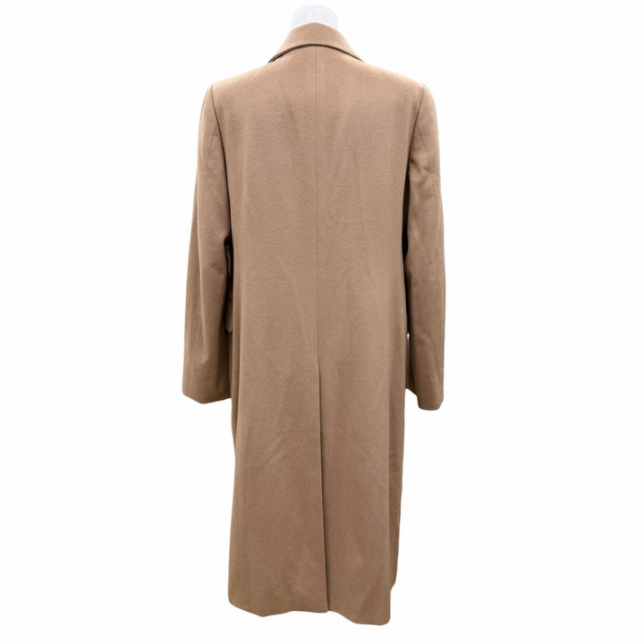 Excellent Aquascutum LONDON Chester coat Logo button Camel cashmere Women 10
