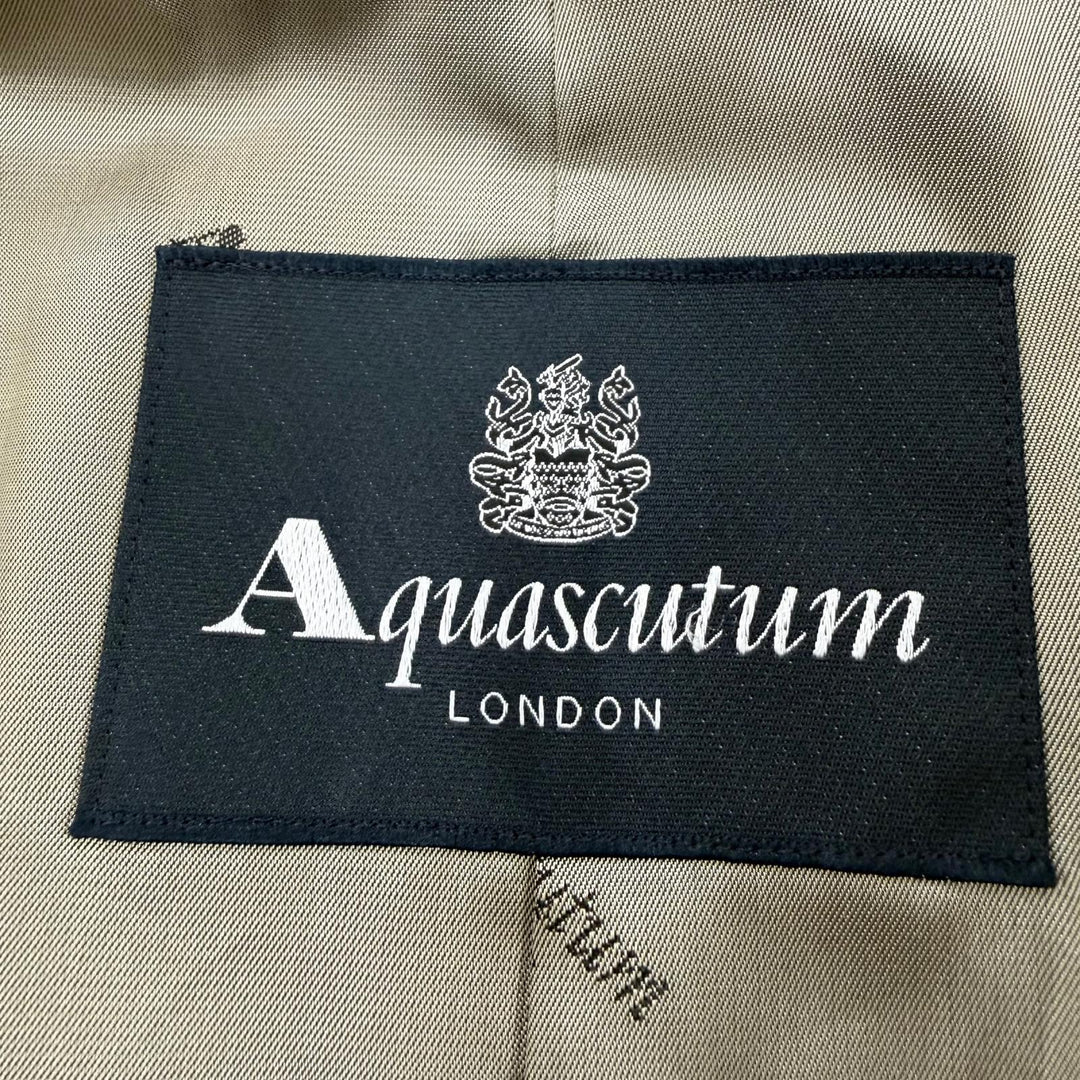 Excellent Aquascutum LONDON Chester coat Logo button Camel cashmere Women 10
