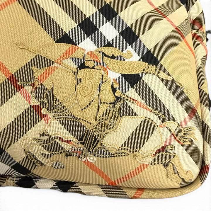 Excellent BURBERRY Shoulder Bag Vintage check cross sling bag beige canvas