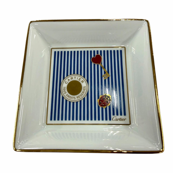 Pristine Cartier dish Trinket Tray 3-Piece Set green Pottery Women