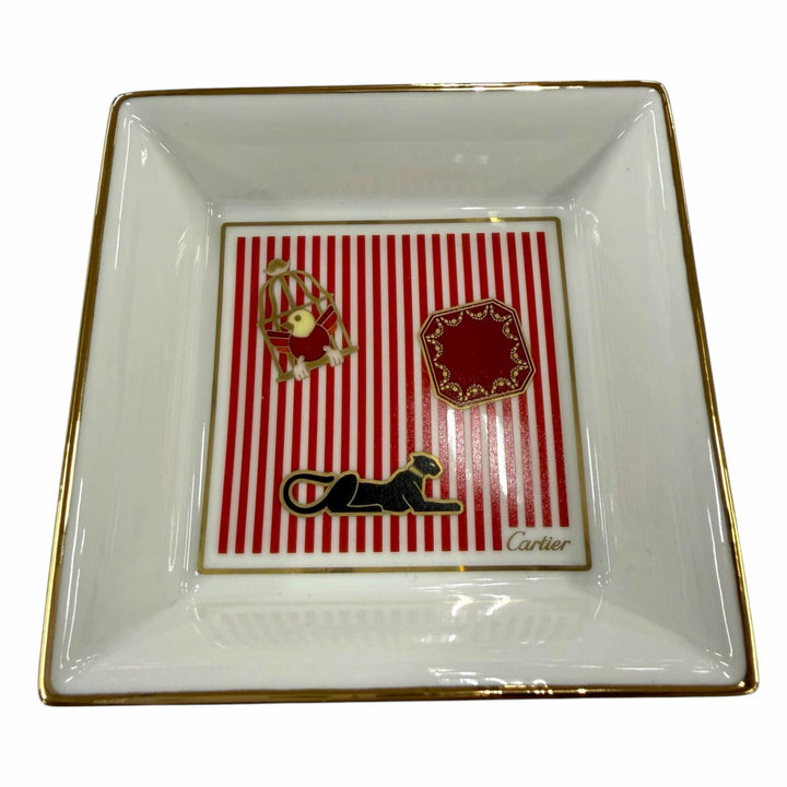 Pristine Cartier dish Trinket Tray 3-Piece Set green Pottery Women