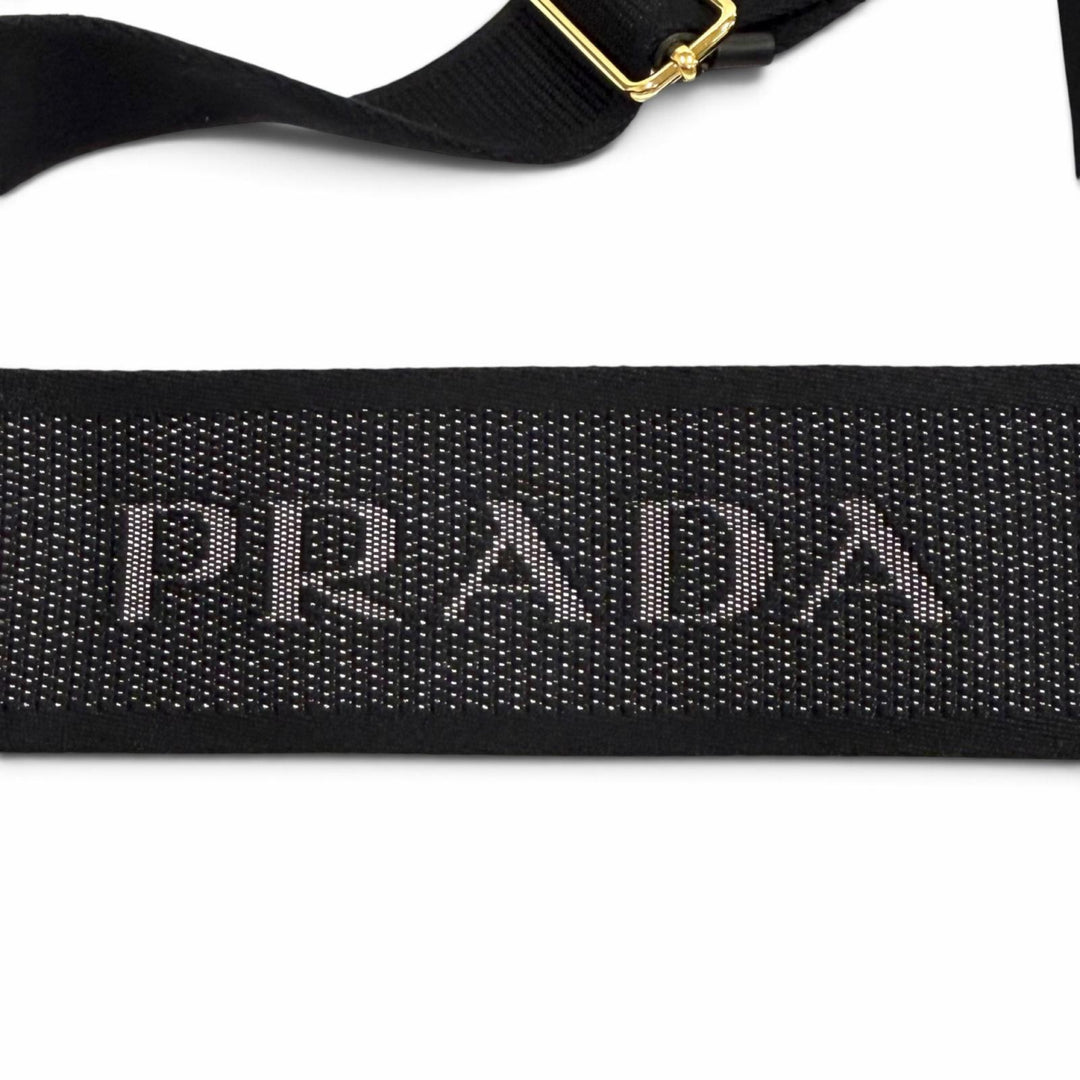 Excellent PRADA Tote Bag Jardinière Small Cotton Canvas Handbag Canapa