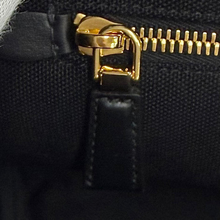 Excellent PRADA Tote Bag Jardinière Small Cotton Canvas Handbag Canapa