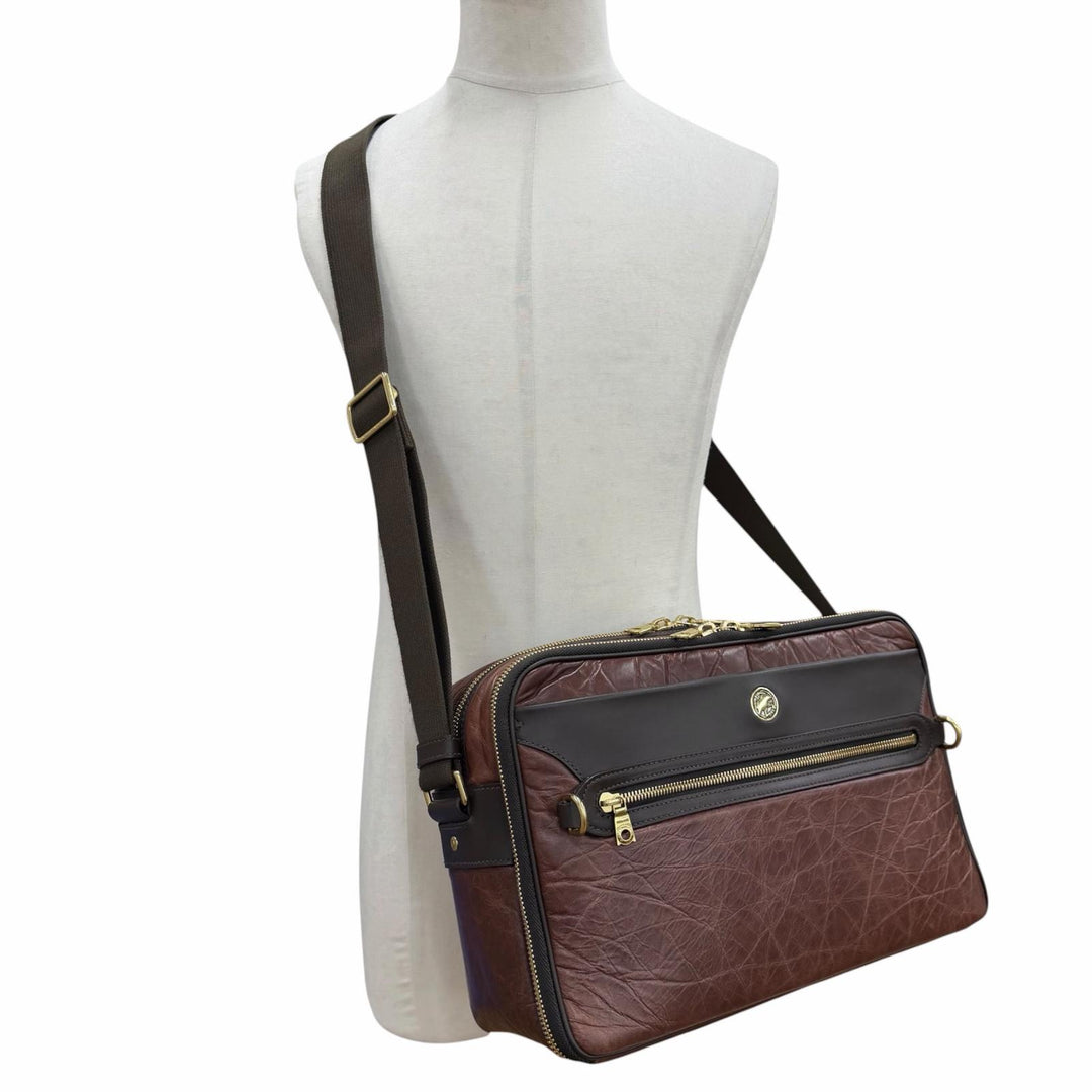 Excellent HUNTING WORLD Shoulder Bag Bordeaux Battling cross mens