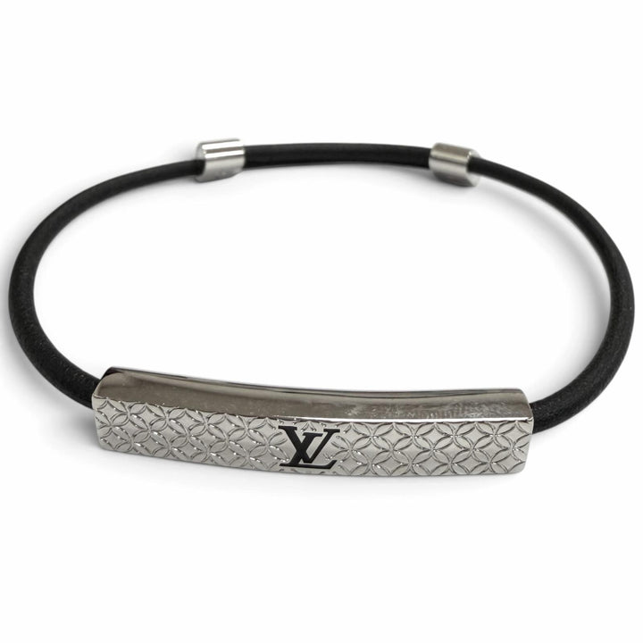 Great LOUIS VUITTON bracelet Brasserie Champs Elysées LV logo Silver