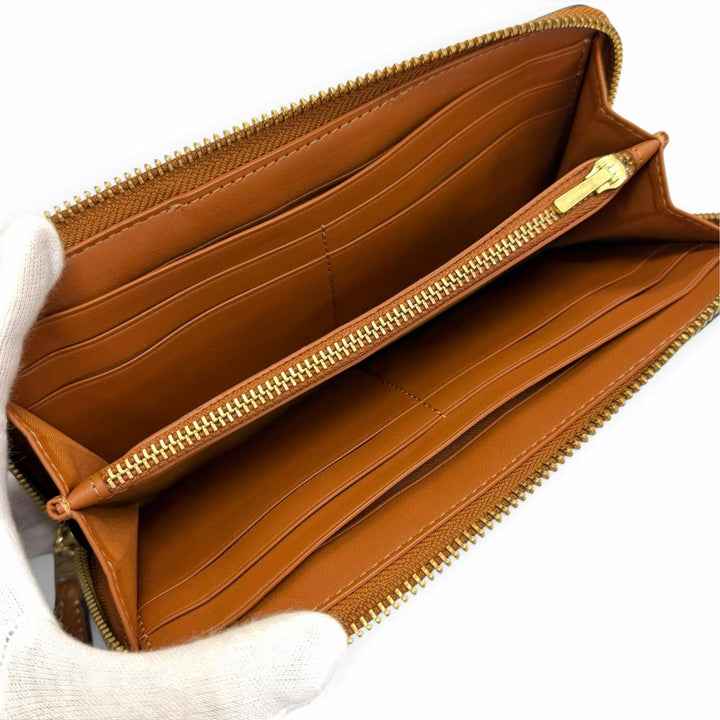 Excellent COACH Purse Essential Slim Accordion Zip Wallet Horse and CAN81