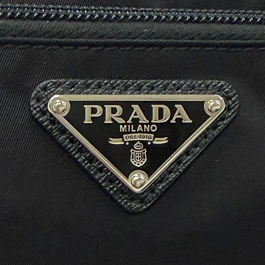 Excellent PRADA Clutch bag Triangle logo, triangular plate, business bag 2NA819