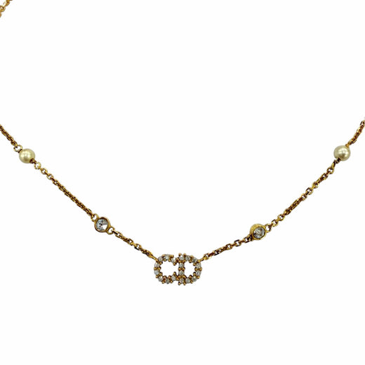 Great DIOR Necklace Clair D Lune Necklace Eco Pearl Rhinestones gold N1033CDLCY
