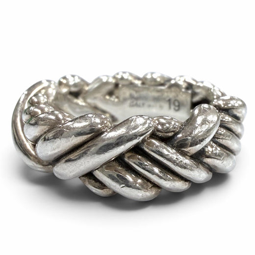 Great BOTTEGAVENETA Ring ring INTRECCIATO Silver AG925 mens 838190