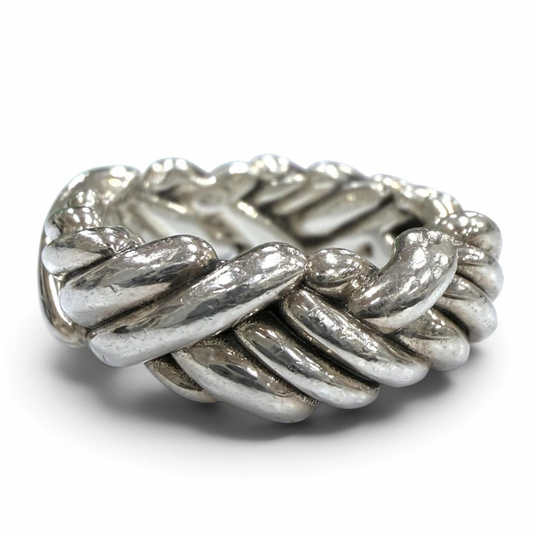 Great BOTTEGAVENETA Ring ring INTRECCIATO Silver AG925 mens 838190