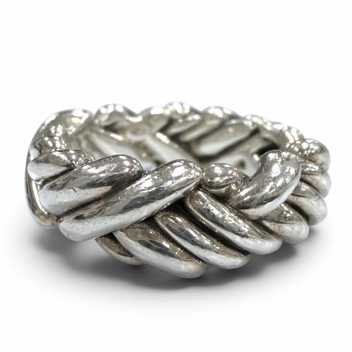Great BOTTEGAVENETA Ring ring INTRECCIATO Silver AG925 mens 838190