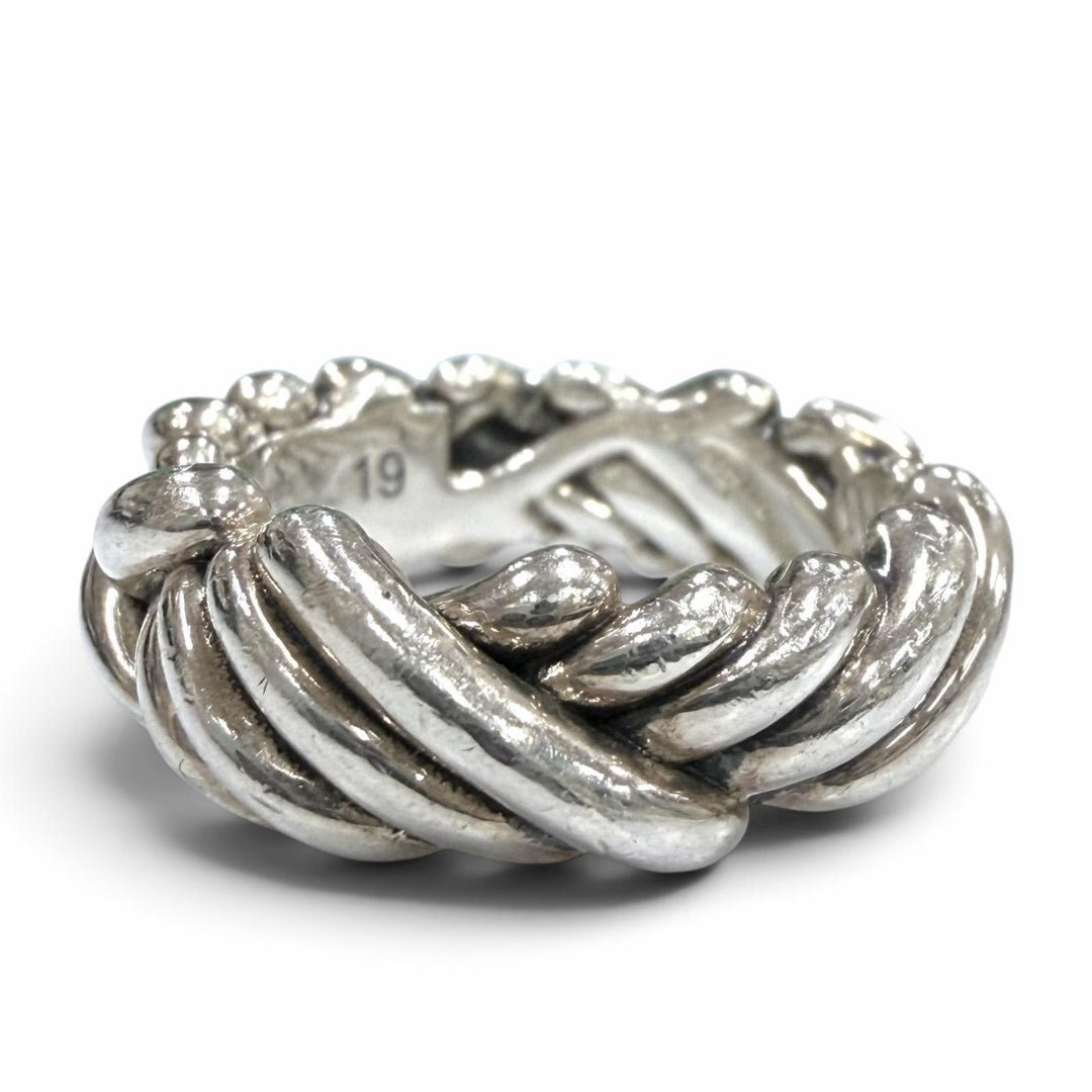 Great BOTTEGAVENETA Ring ring INTRECCIATO Silver AG925 mens 838190