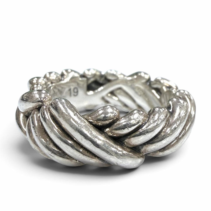 Great BOTTEGAVENETA Ring ring INTRECCIATO Silver AG925 mens 838190