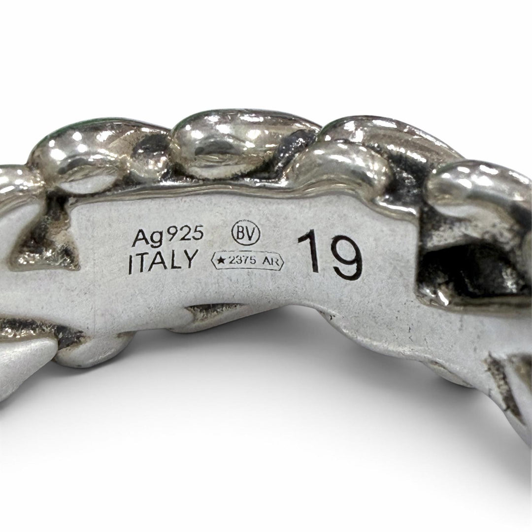 Great BOTTEGAVENETA Ring ring INTRECCIATO Silver AG925 mens 838190