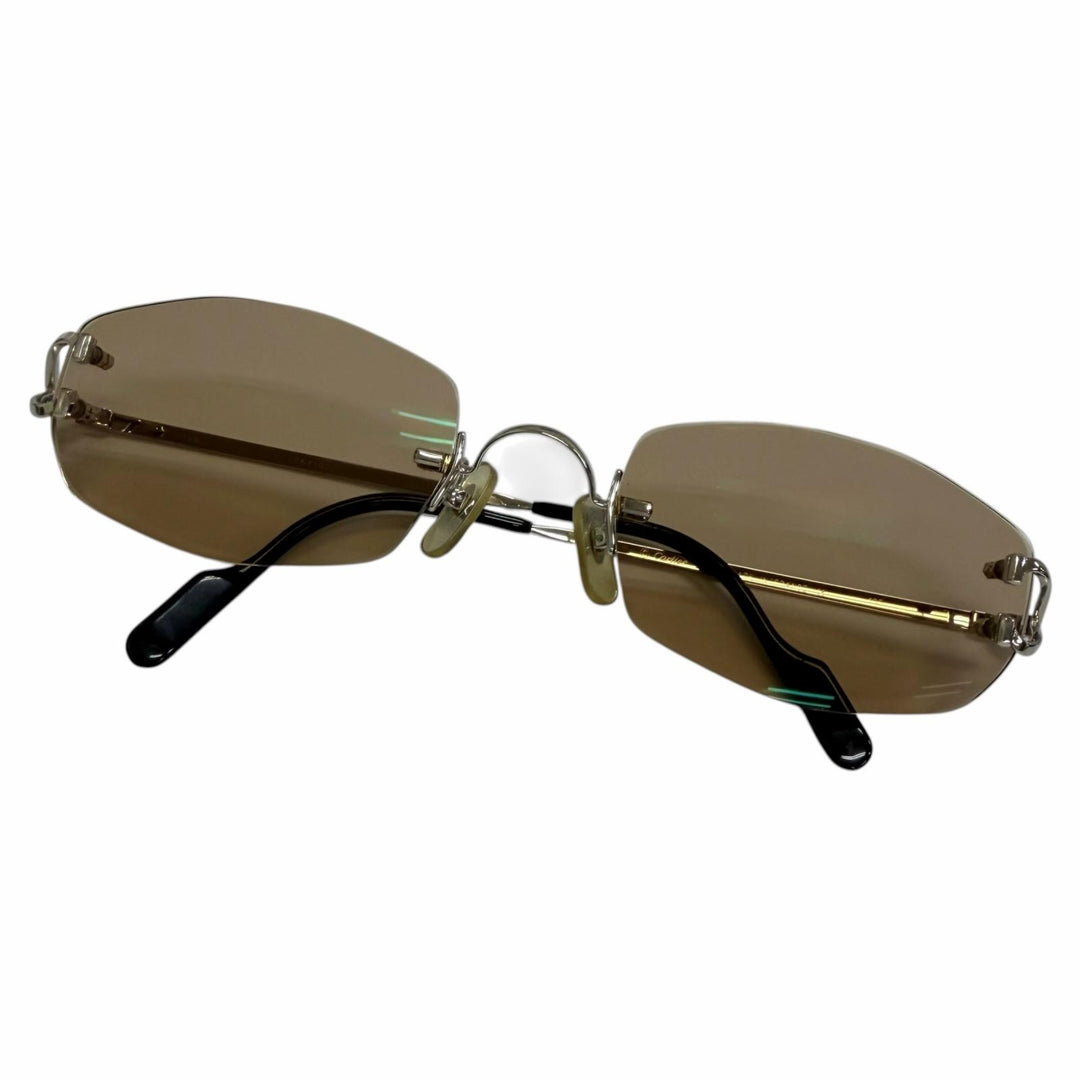 Very Good Cartier sunglasses 2C Decor Rimless Two-Point Silver