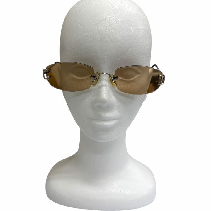Very Good Cartier sunglasses 2C Decor Rimless Two-Point Silver