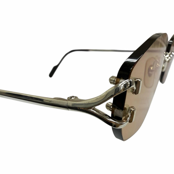 Very Good Cartier sunglasses 2C Decor Rimless Two-Point Silver