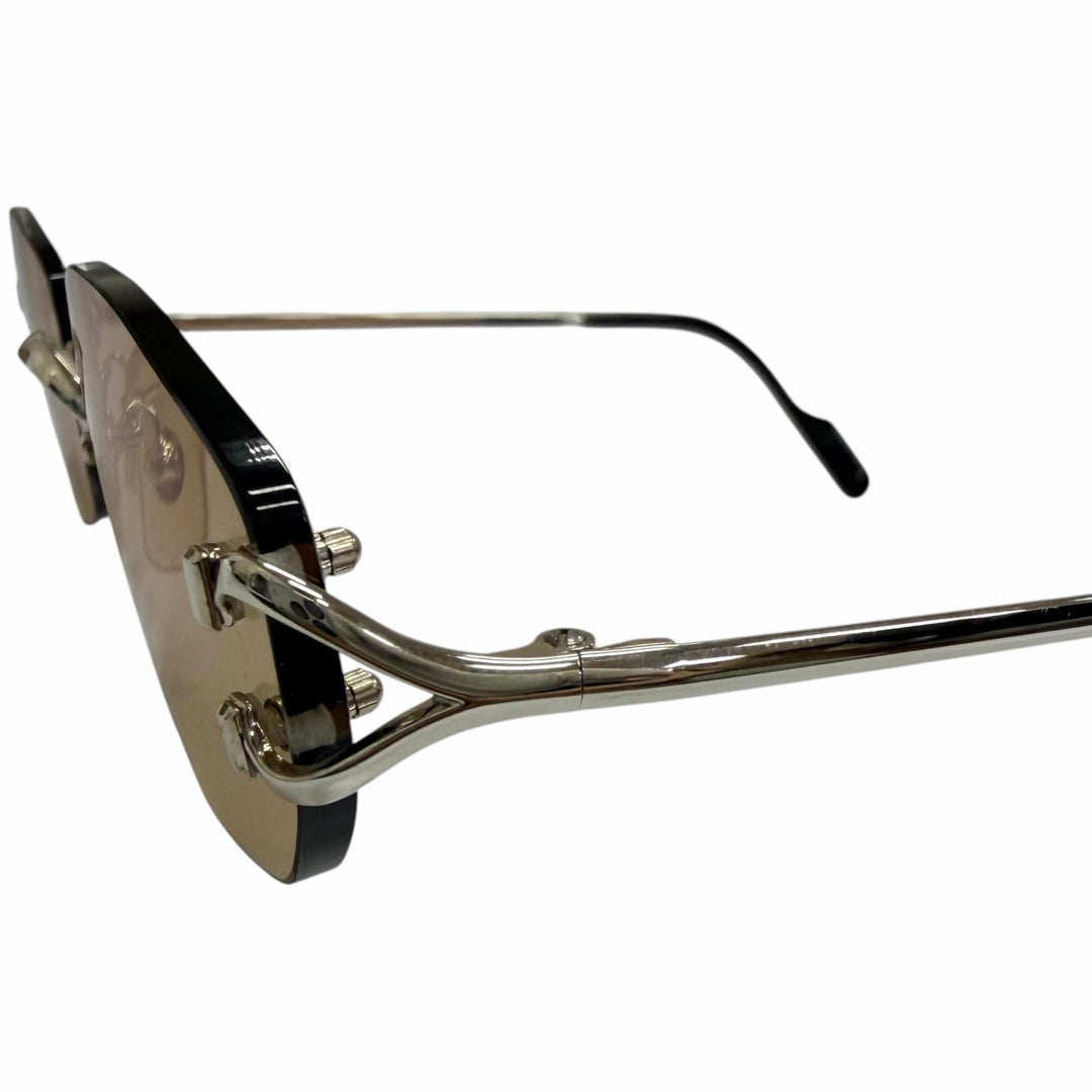Very Good Cartier sunglasses 2C Decor Rimless Two-Point Silver