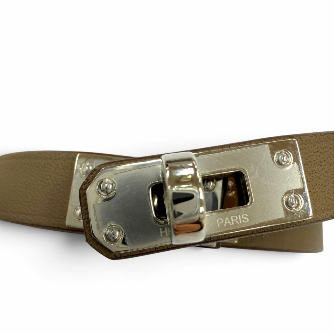 Excellent HERMES bracelet Mini Kelly Double Tour Bracelet Swift Women
