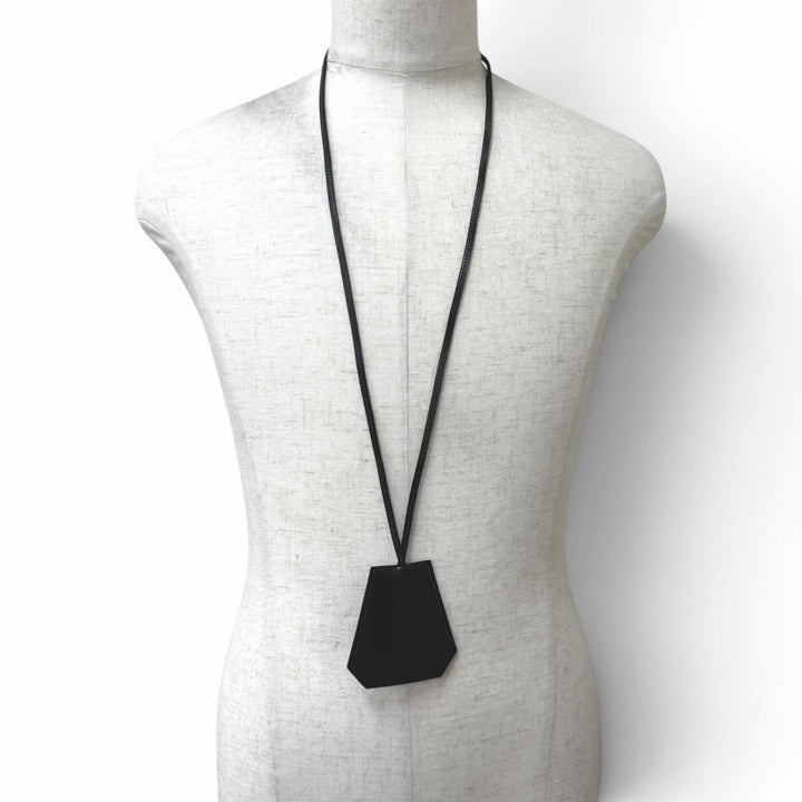 Great HERMES Necklace Margiela-era Large Clochette Dark brown Box scarf