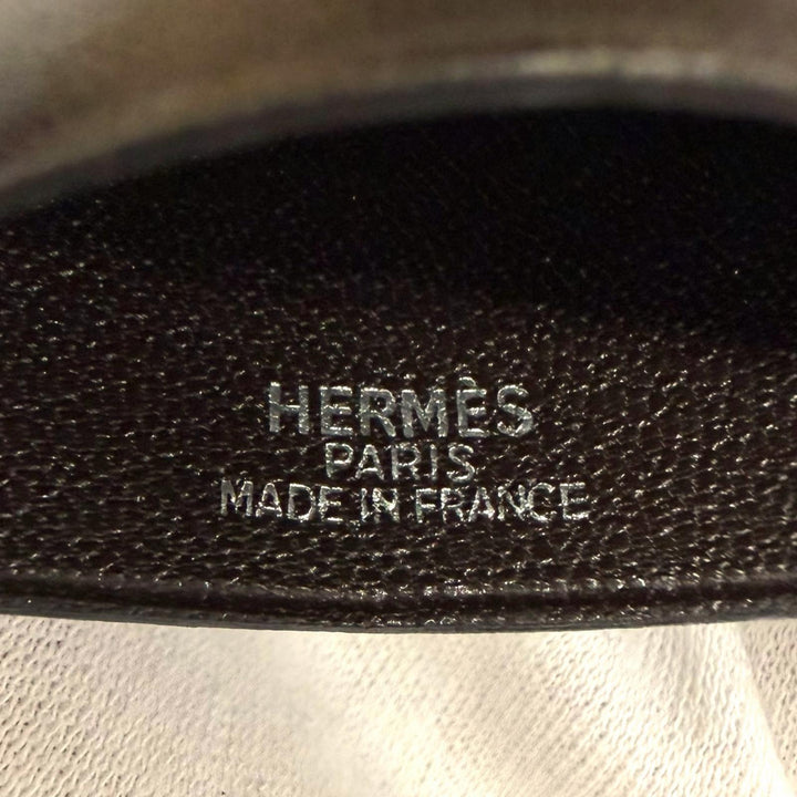 Great HERMES Necklace Margiela-era Large Clochette Dark brown Box scarf