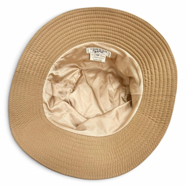 Great HERMES hat Harper H Serie Bucket hat hat Brown polyester Women FR 56