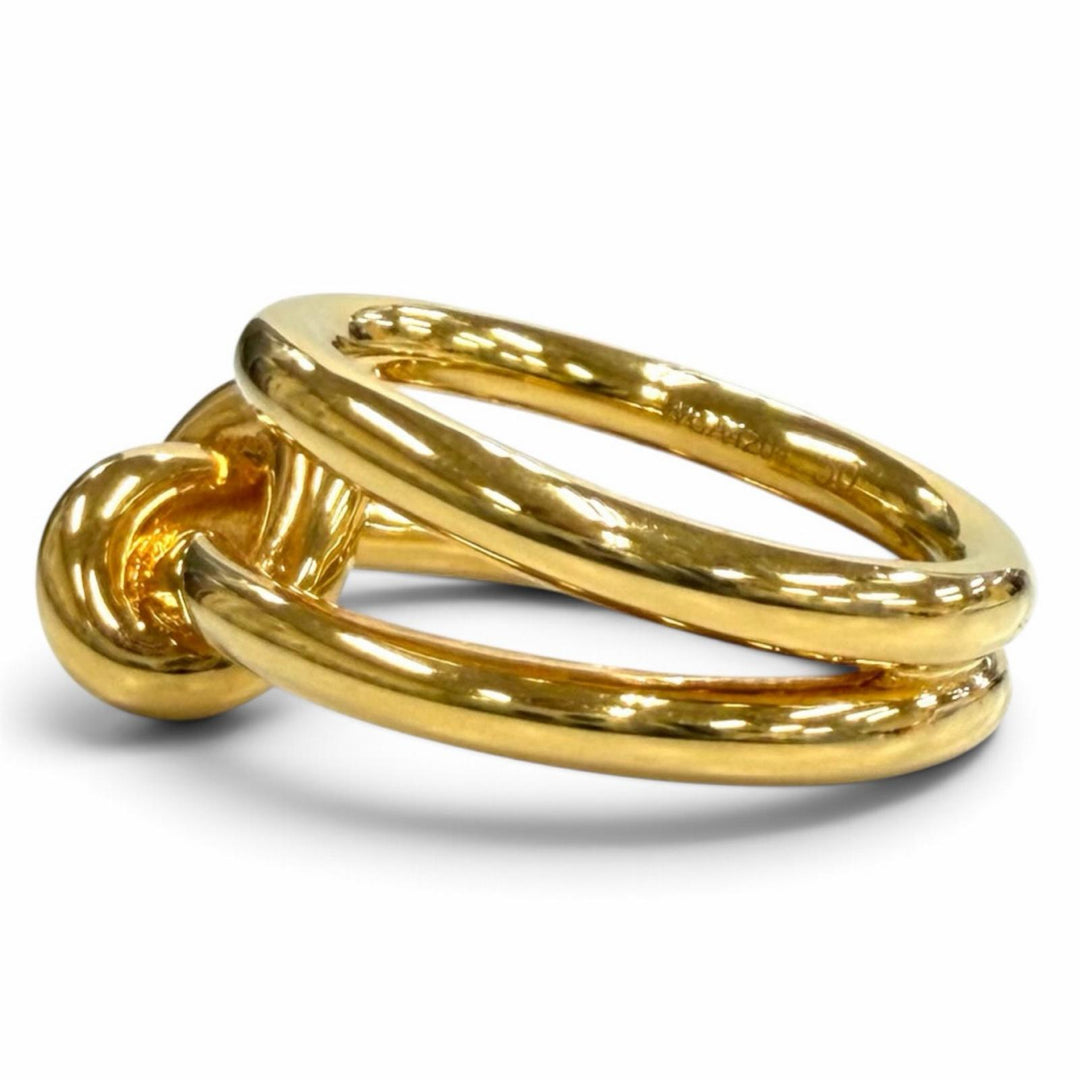 Excellent CELINE Ring ring Knot Double Ring gold Women 50 461FW6BRA