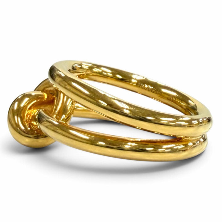 Excellent CELINE Ring ring Knot Double Ring gold Women 50 461FW6BRA